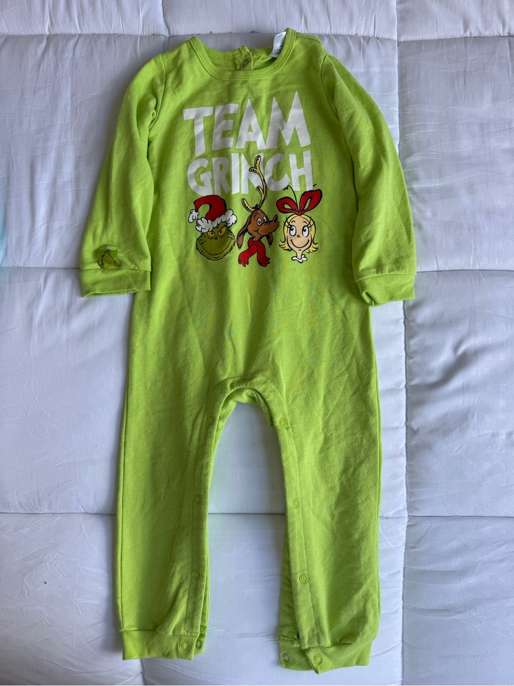 24 Months, Team Grinch romper outfit